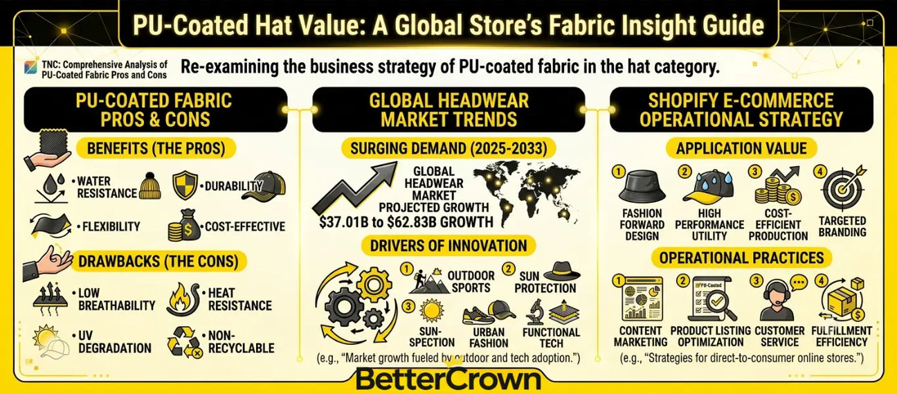 PU‑Coated Hat Value: A Global Store’s Fabric Insight Guide