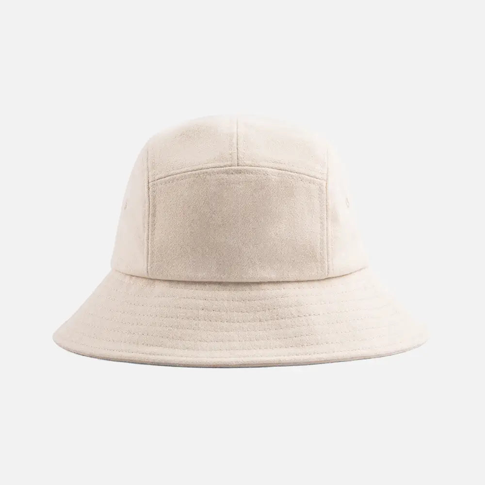 BeigeEmbroideredPeacePlainBucketHats_Back