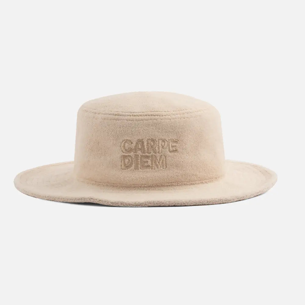 BeigeEmbroideredPlainBucketHats