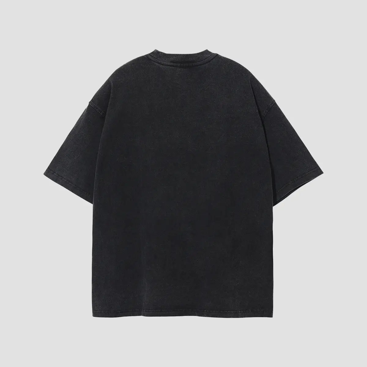 BlackWashedRetroSkullLooseT-Shirts_Back