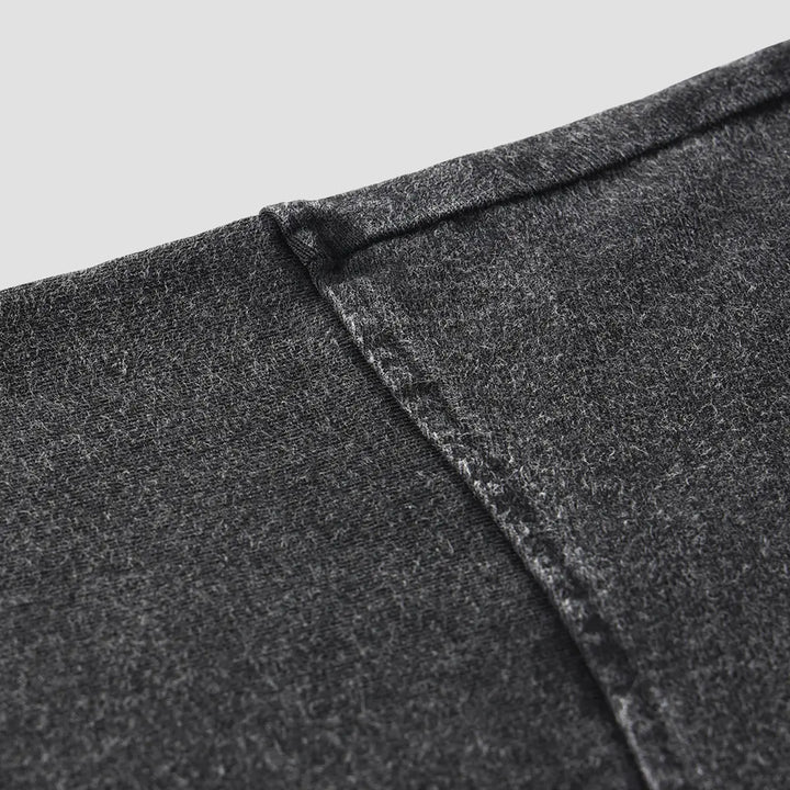 BlackWashedRetroSkullLooseT-Shirts_Shoulder