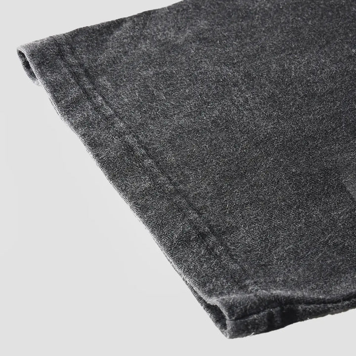 BlackWashedRetroSkullLooseT-Shirts_Sleeve