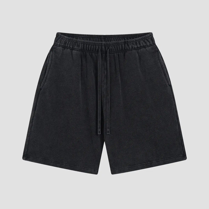 BlackWashedVintageUnisexShorts