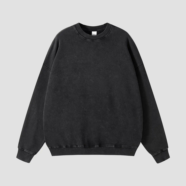 BlackWax-DyeingLooseCrewSweatshirts