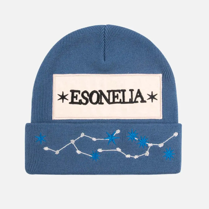 BlueEmbroideredStarryBeanies