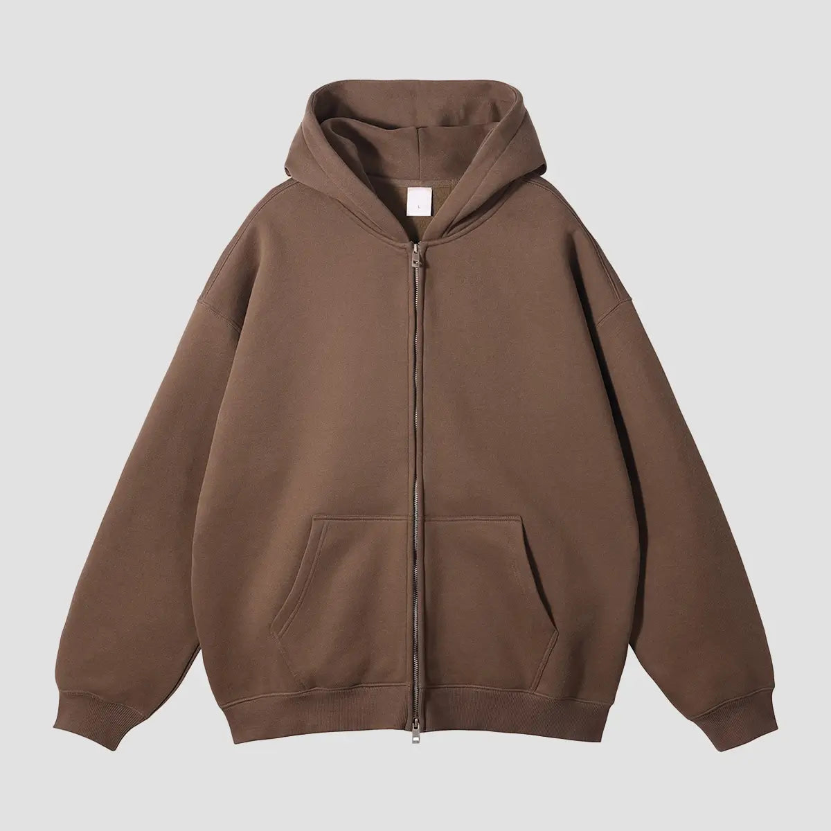 Blank Double-Zipper Hooded Jackets