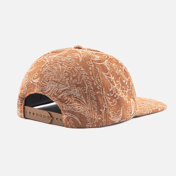 BrownJacquardPaisleySnapbackCap_closure