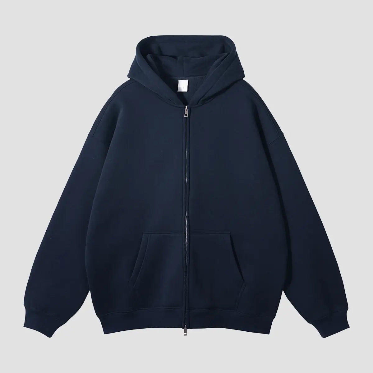 Blank Double-Zipper Hooded Jackets