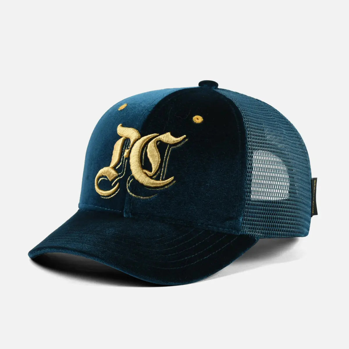 DarkBlueVelvetTruckerCap