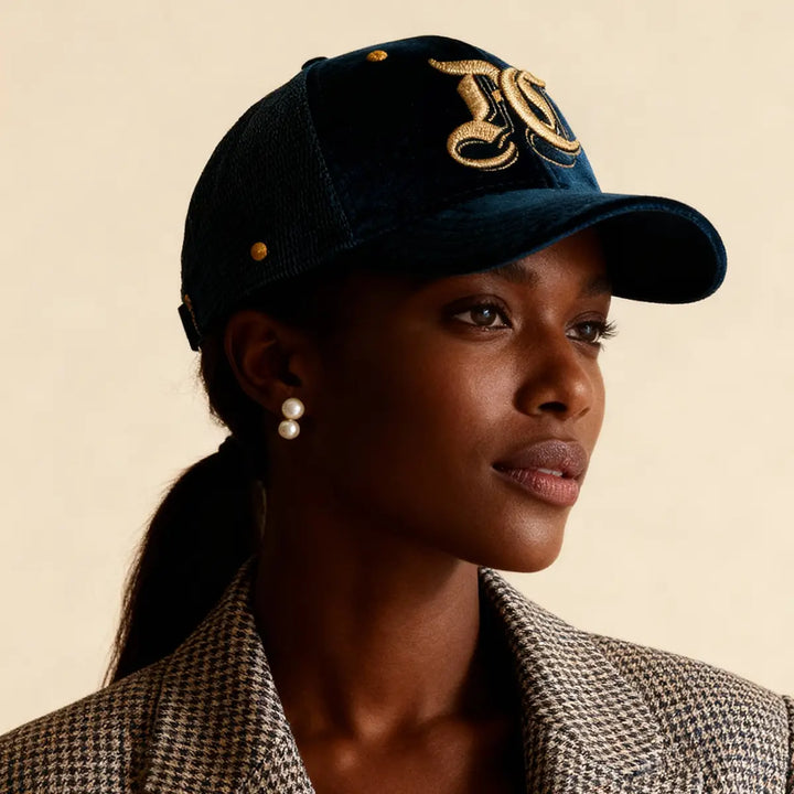 DarkBlueVelvetTruckerCap_model