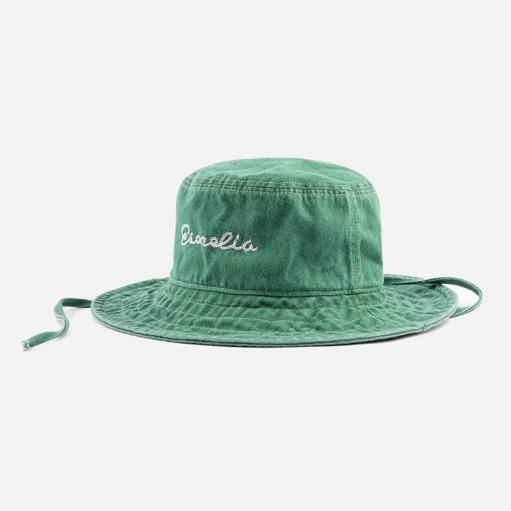 GreenWashedStrap-TieSunBucketHat_Side