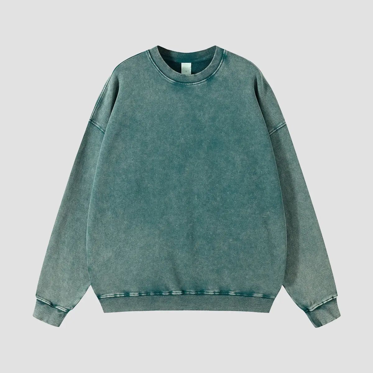 GreenWax-DyeingLooseCrewSweatshirts_Front