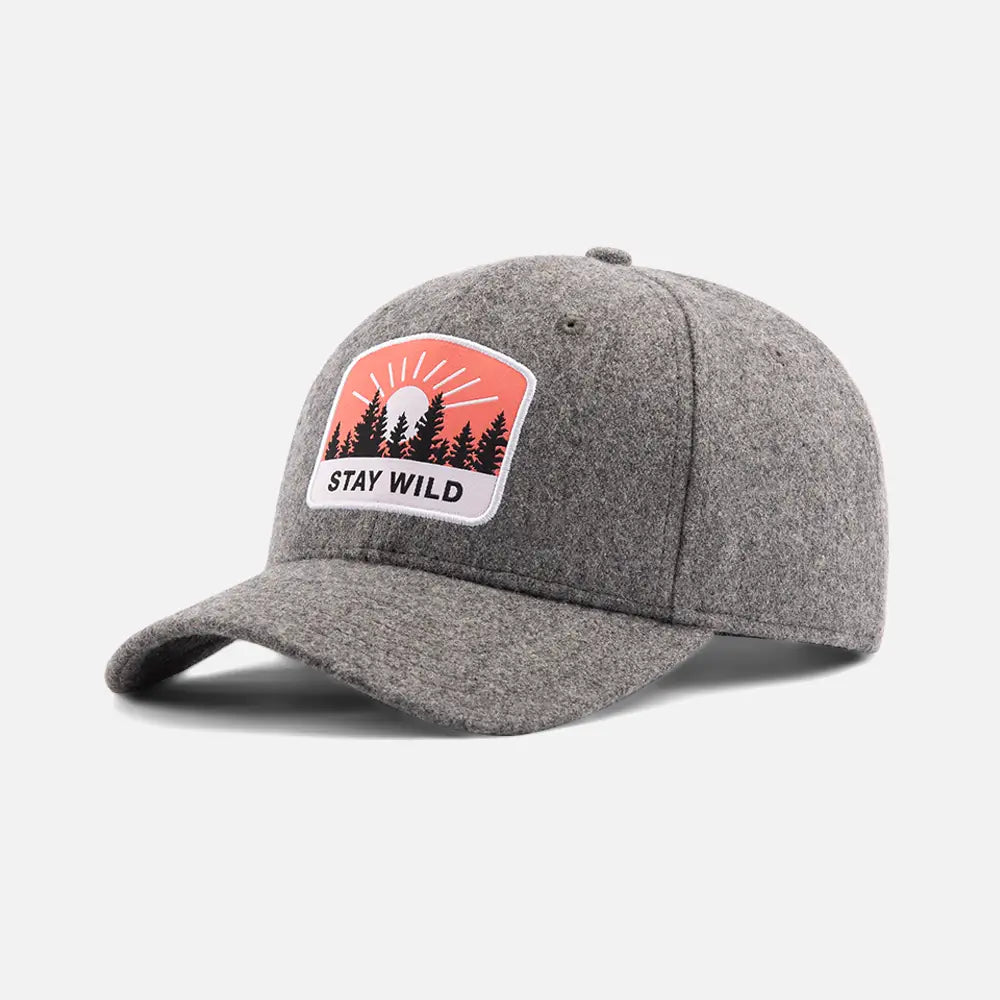 MeltonWoolBaseballCaps_MixedGray