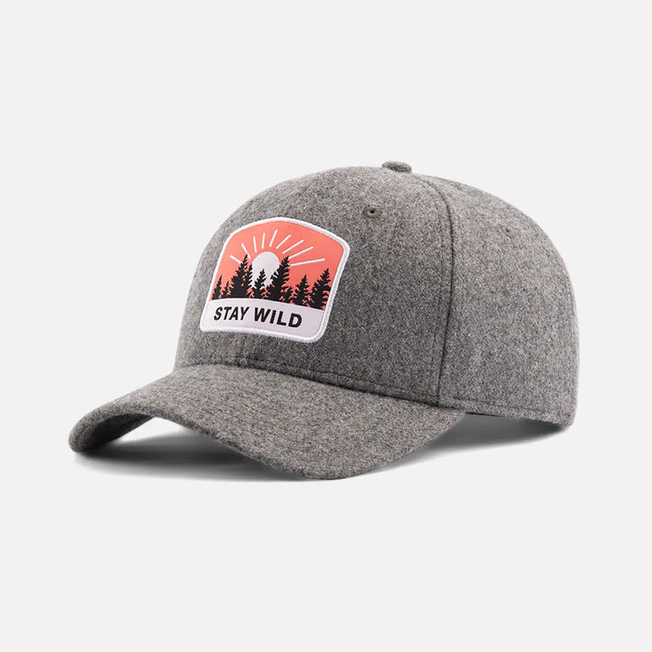 MeltonWoolBaseballCaps_MixedGray
