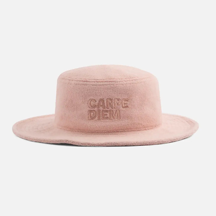 PinkEmbroideredPlainBucketHats