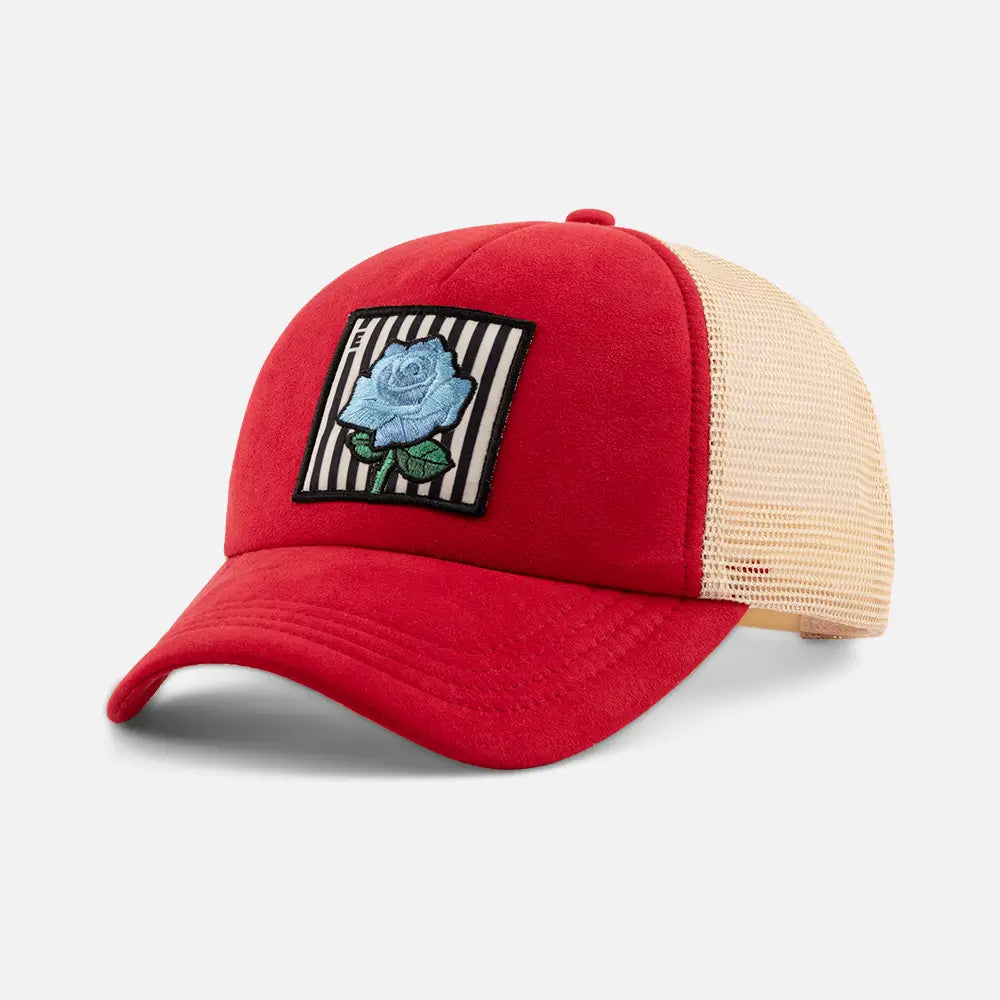 RedTwo-ToneRoseTruckerCaps