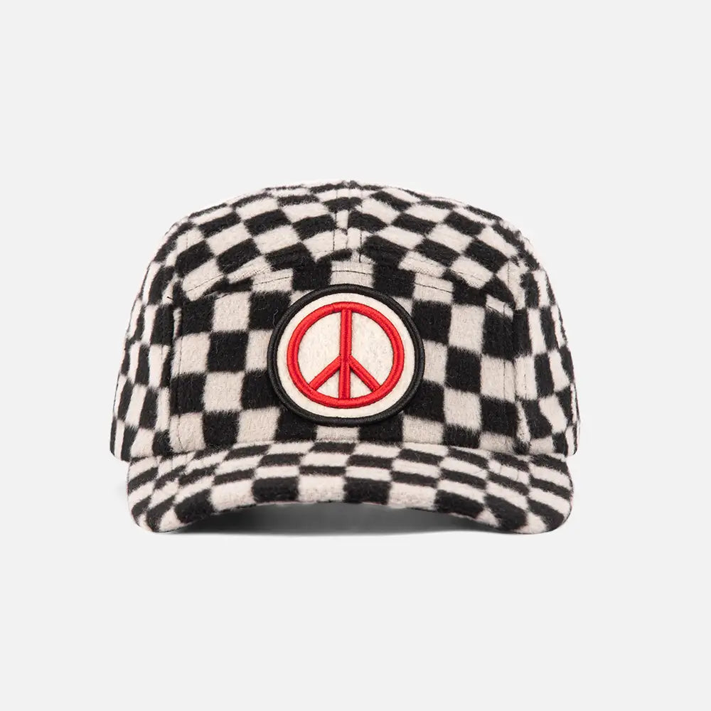 WhiteEmbroideredPeace5PanelCaps_Front
