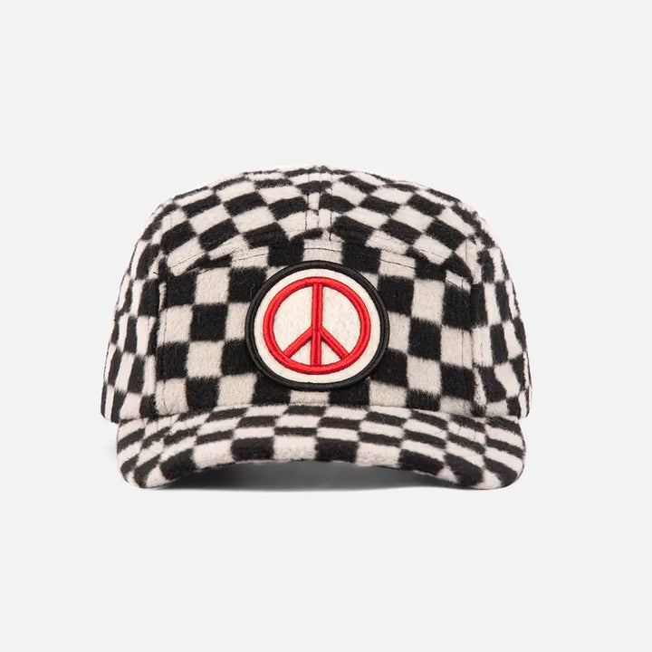 WhiteEmbroideredPeace5PanelCaps_Front