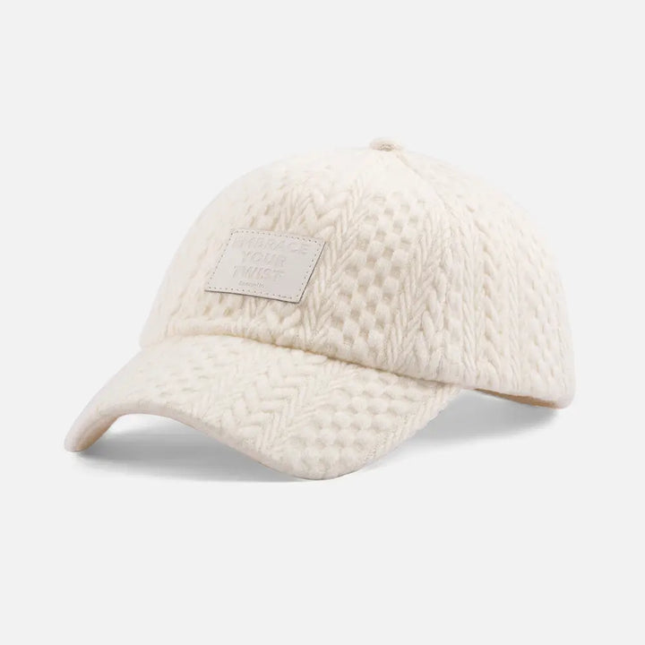 WhiteJacquardLeatherPatchDadCaps